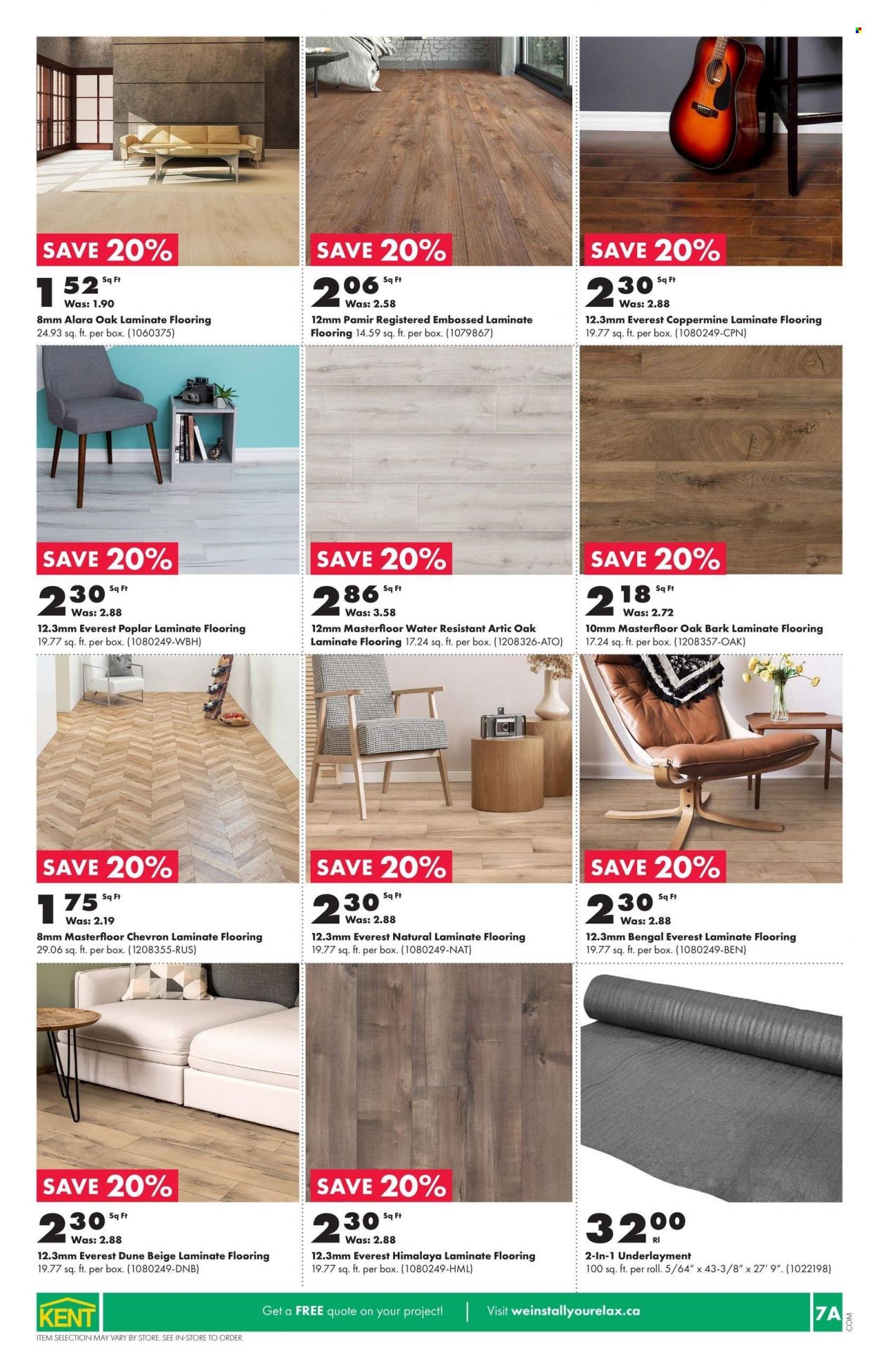 thumbnail - Kent Flyer - March 23, 2023 - March 29, 2023 - Sales products - water, flooring, laminate floor. Page 8.