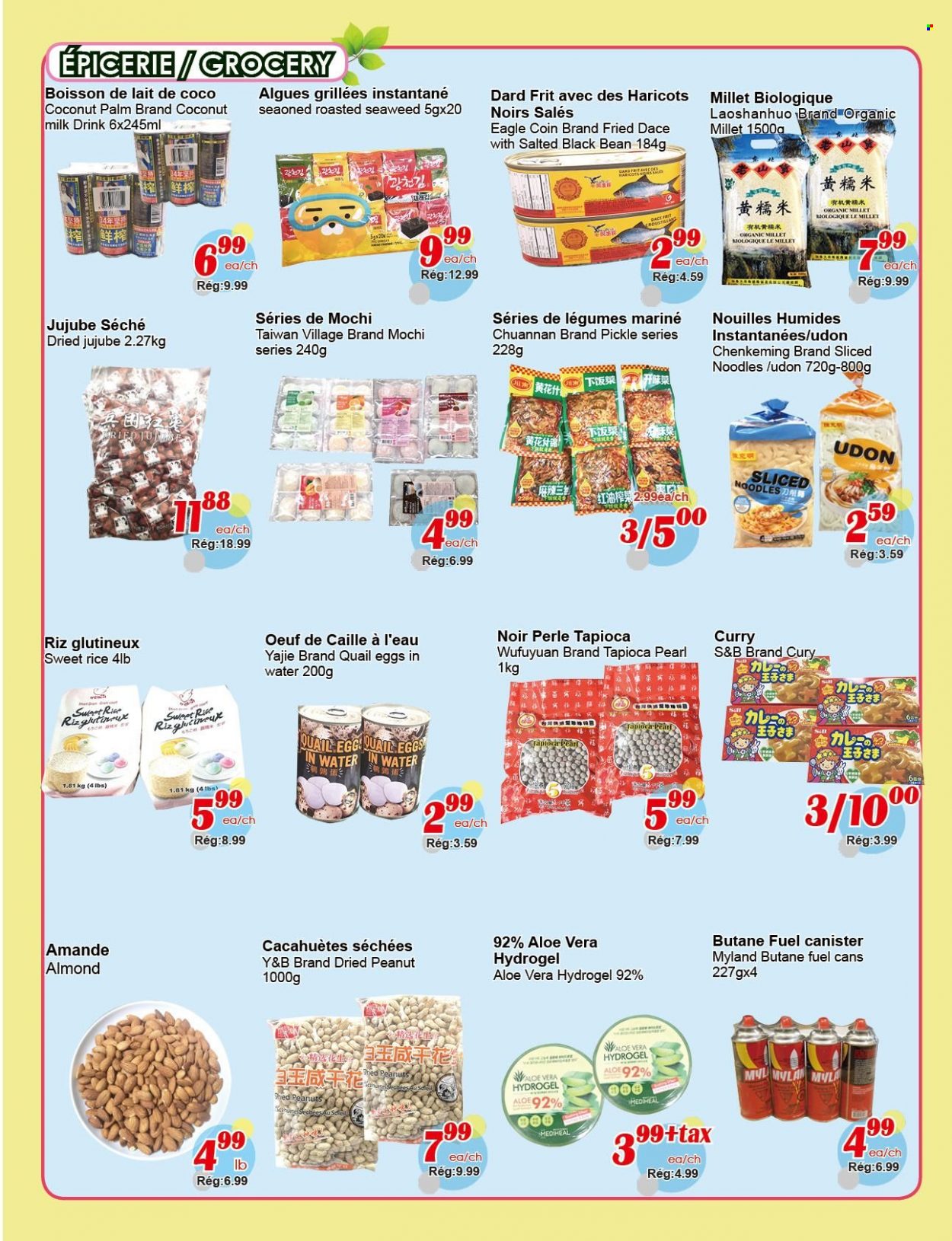 thumbnail - Marché C&T Flyer - March 23, 2023 - March 29, 2023 - Sales products - jujube, noodles, eggs, seaweed, coconut milk, rice, water, quail. Page 2.