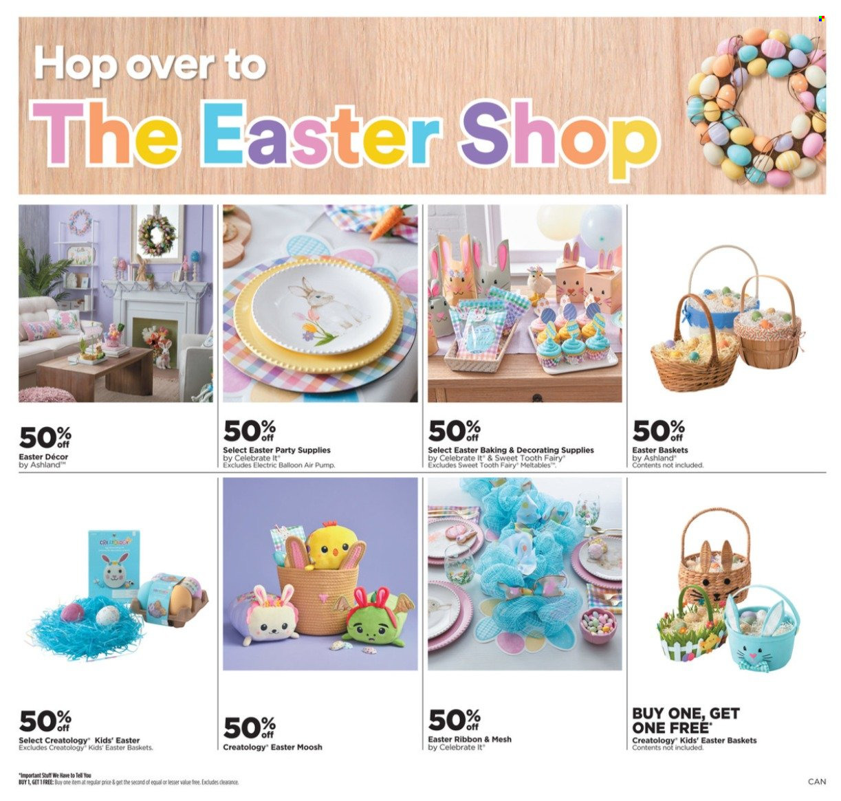 thumbnail - Michaels Flyer - March 27, 2023 - March 30, 2023 - Sales products - basket, balloons, party supplies, ribbon, easter decor, easter basket. Page 1.