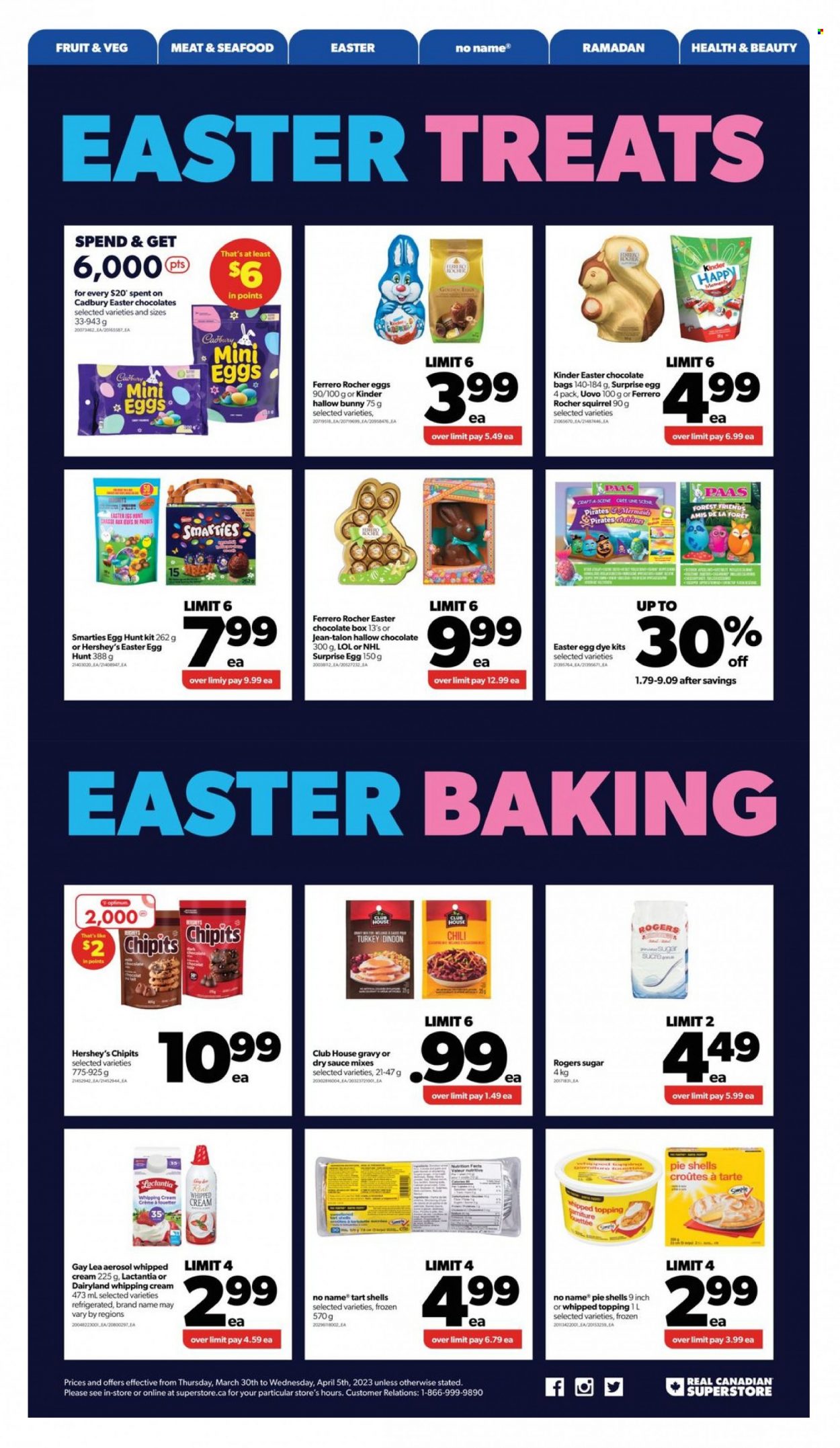 thumbnail - Circulaire Real Canadian Superstore - 30 Mars 2023 - 05 Avril 2023 - Produits soldés - Ferrero Rocher, Smarties, Kinder, dindon. Page 8.