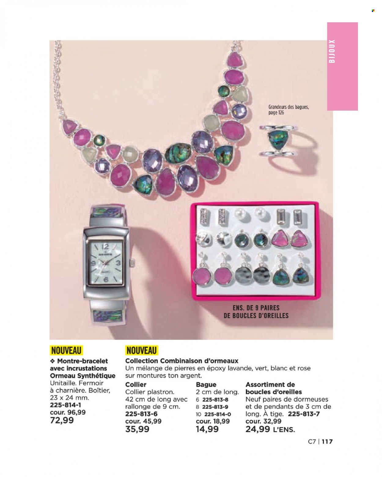 thumbnail - Circulaire Avon - Produits soldés - bague, bijouterie, montre, bracelet, boucles d'oreilles. Page 117.