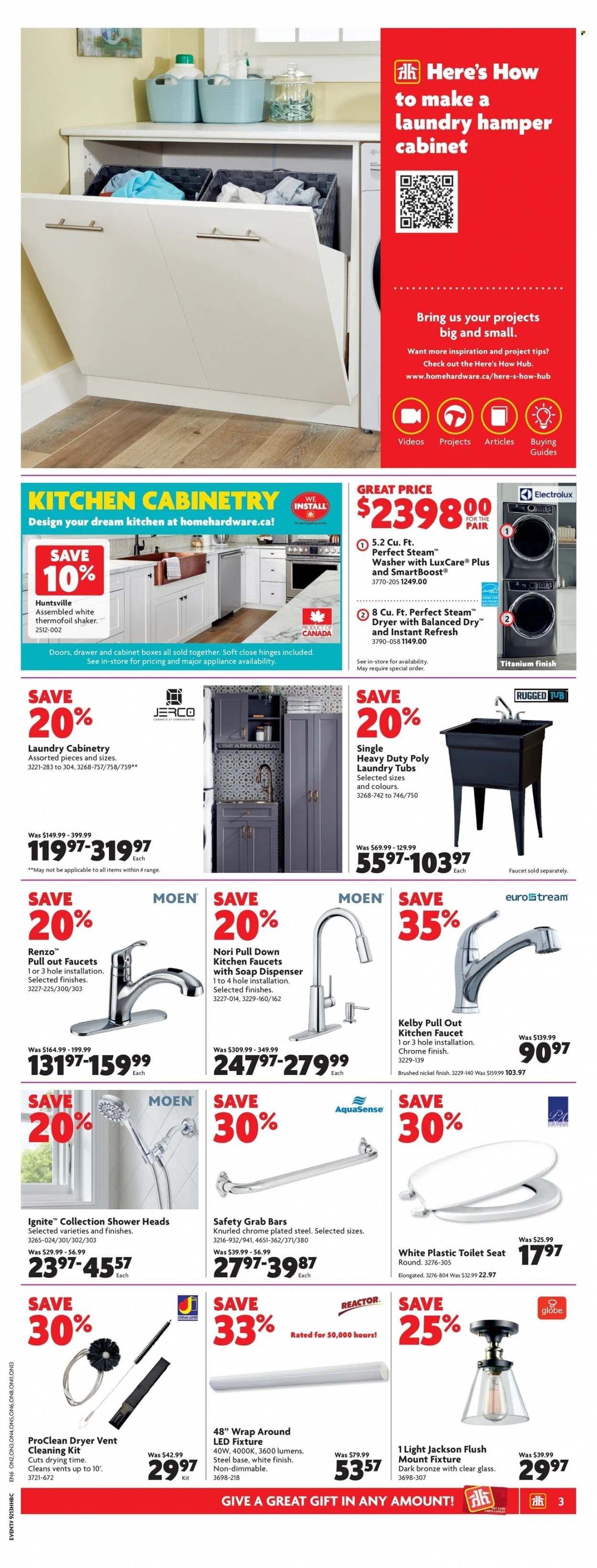 thumbnail - Home Hardware Building Centre Flyer - March 30, 2023 - April 05, 2023 - Sales products - cabinet, toilet seat, Electrolux. Page 4.