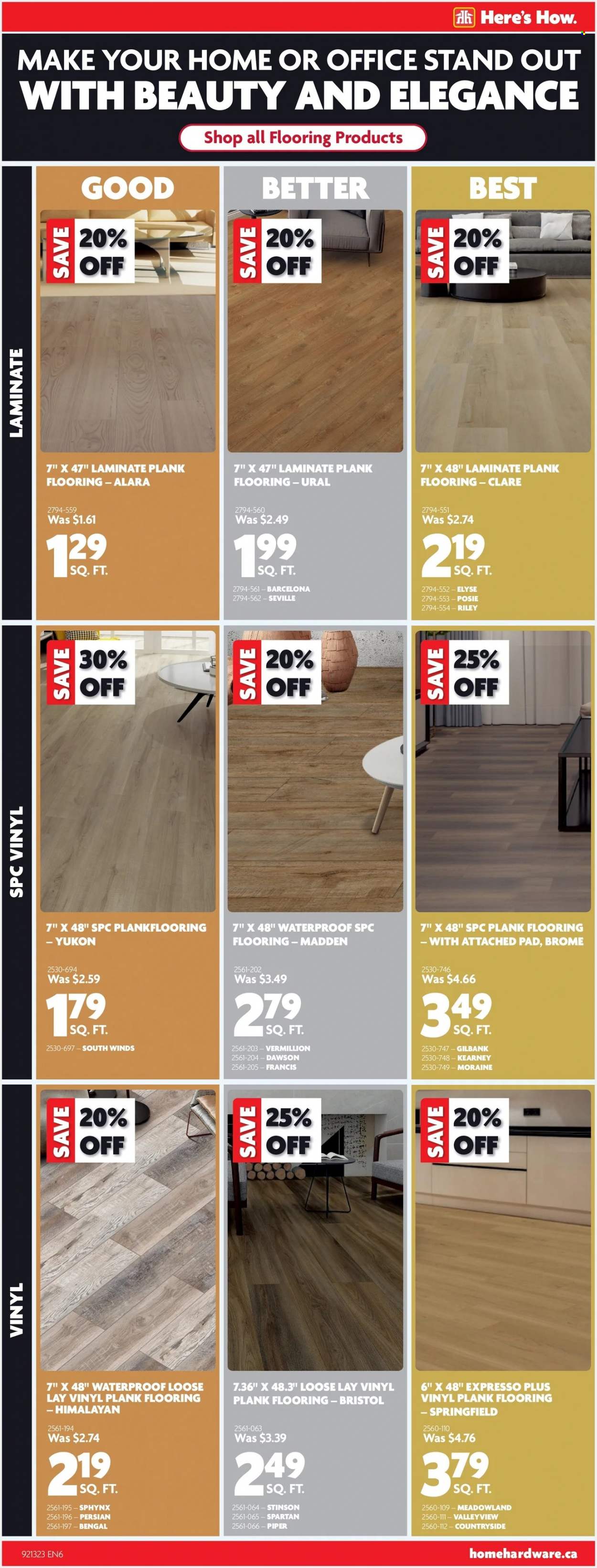 thumbnail - Home Hardware Building Centre Flyer - March 30, 2023 - April 05, 2023 - Sales products - flooring, vinyl. Page 5.