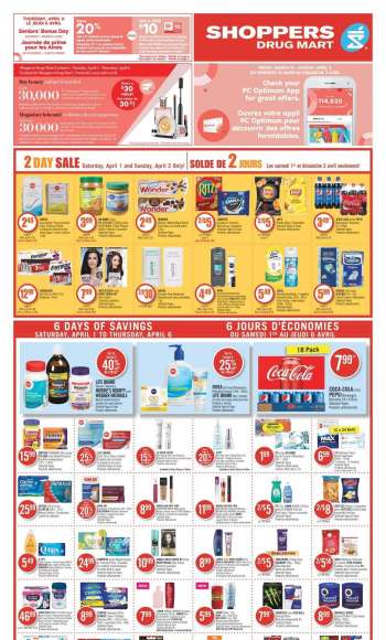 Circulaire Shoppers Drug Mart - 01 Avril 2023 - 06 Avril 2023.