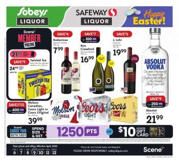 Sobeys Liquor Flyer - April 06, 2023 - April 12, 2023.