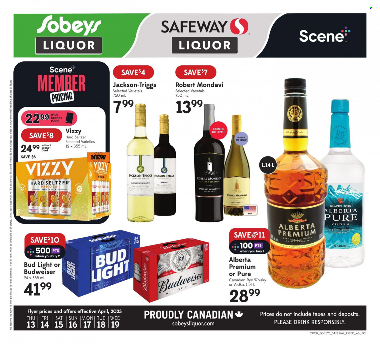 Sobeys Liquor flyer - April 13, 2023 - April 19, 2023. Page 1