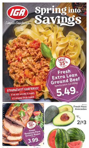 IGA Simple Goodness Flyer - April 14, 2023 - April 20, 2023.