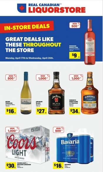 Real Canadian Liquorstore Flyer - April 17, 2023 - April 26, 2023.