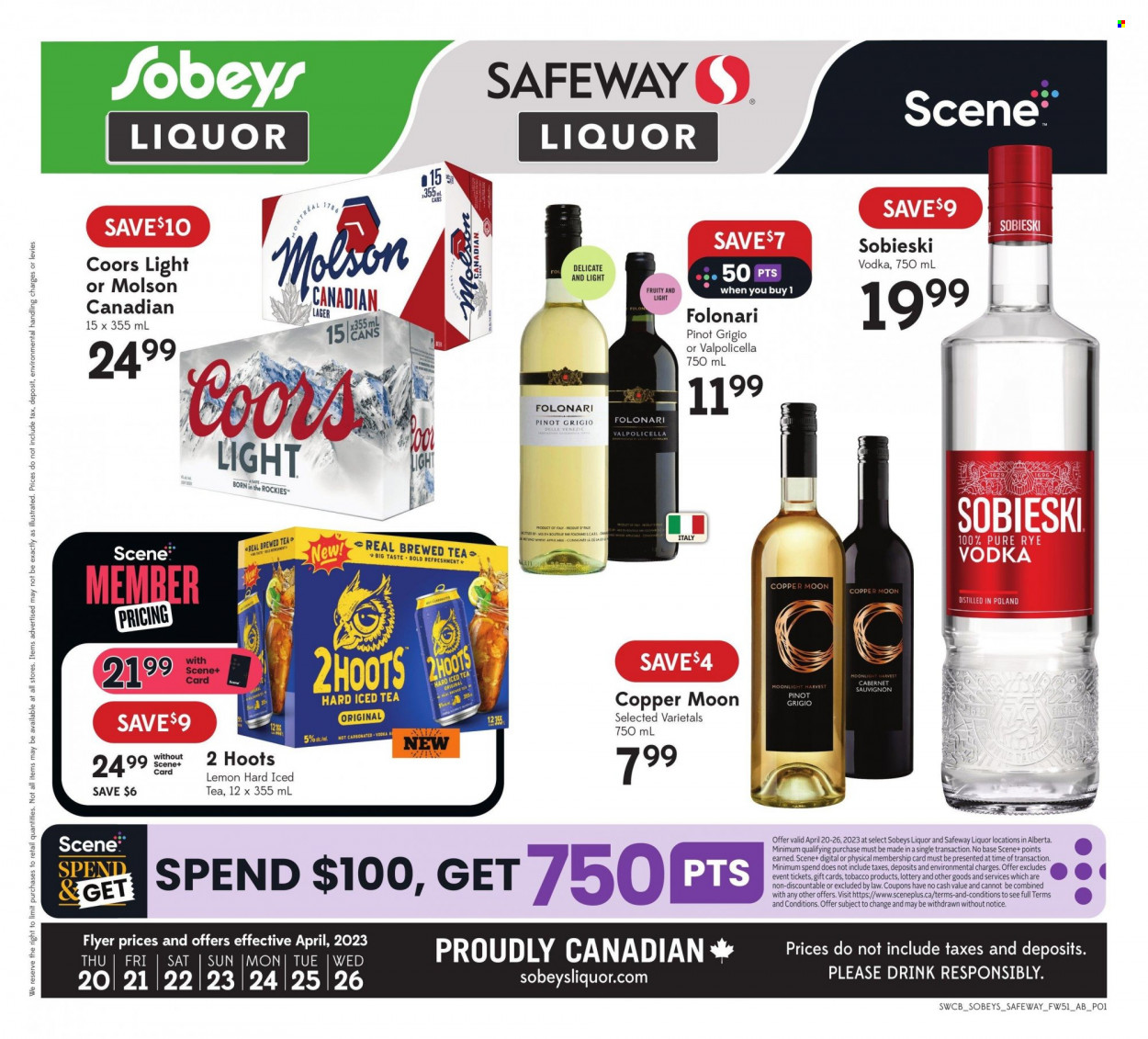 Sobeys Liquor flyer - April 20, 2023 - April 26, 2023. Page 1