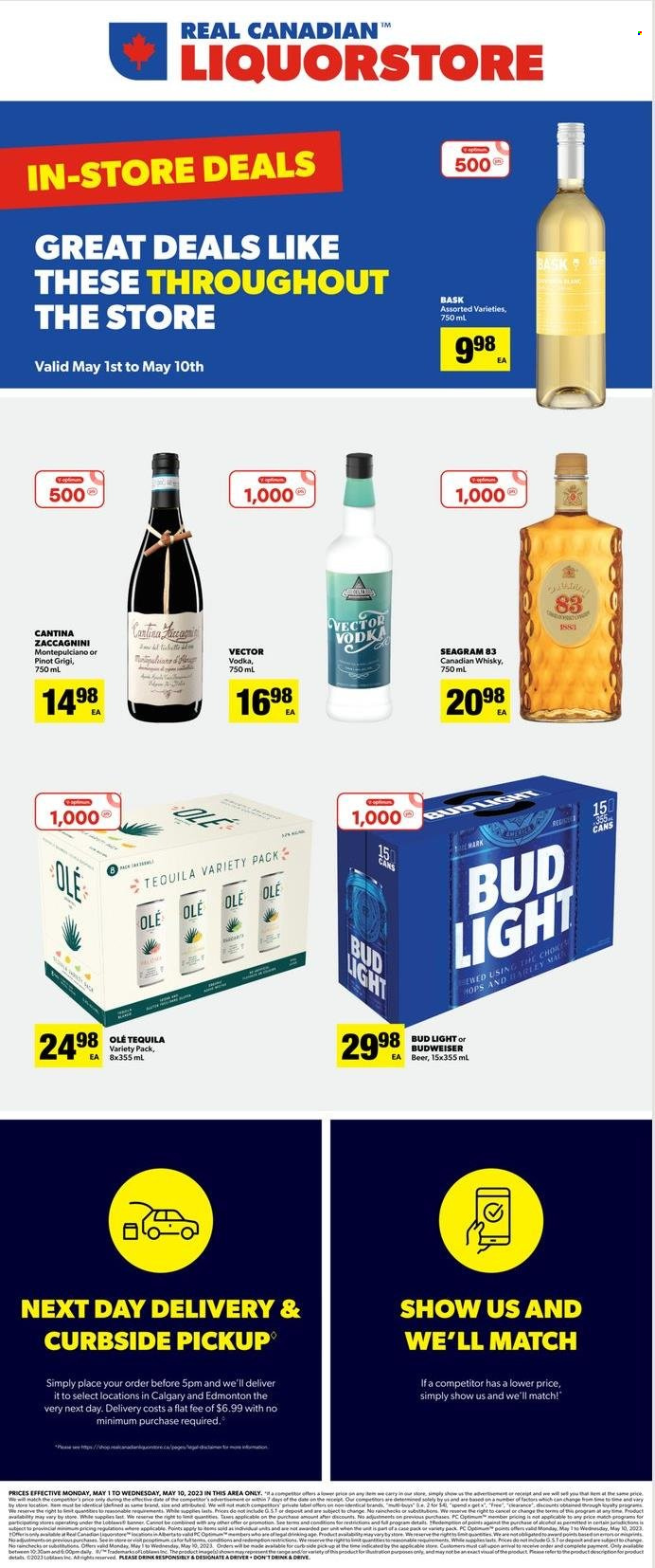 Real Canadian Liquorstore flyer - May 01, 2023 - May 10, 2023. Page 1