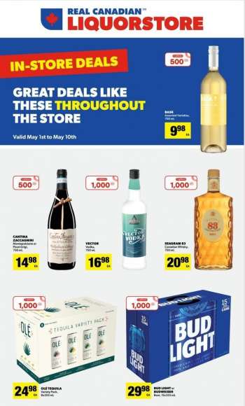 Real Canadian Liquorstore Flyer - May 01, 2023 - May 10, 2023.