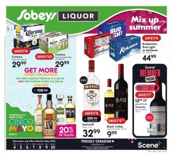 Circulaire Sobeys Liquor - 04 Mai 2023 - 10 Mai 2023.