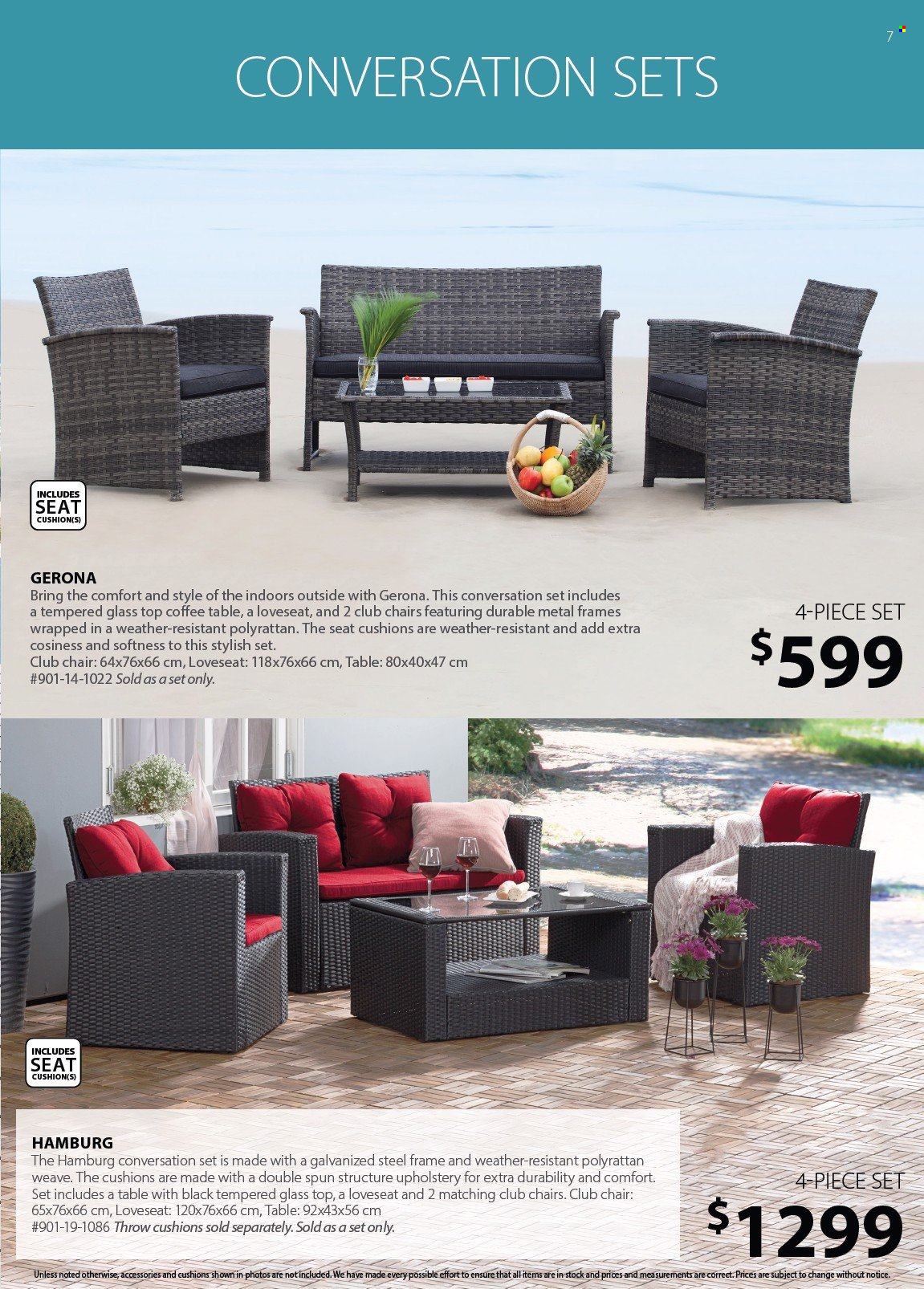 thumbnail - JYSK Flyer - Sales products - blanket, cushion, table, chair, loveseat, coffee table. Page 7.