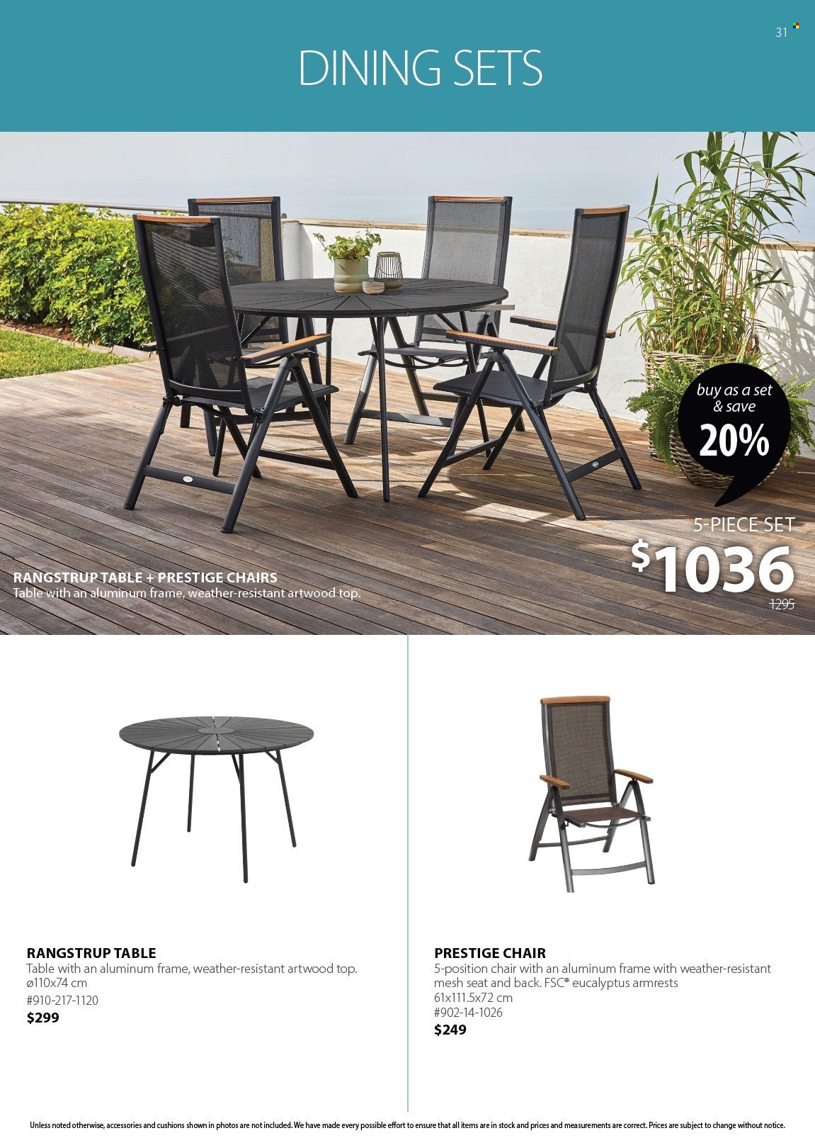 thumbnail - JYSK Flyer - Sales products - cushion, table, chair. Page 31.