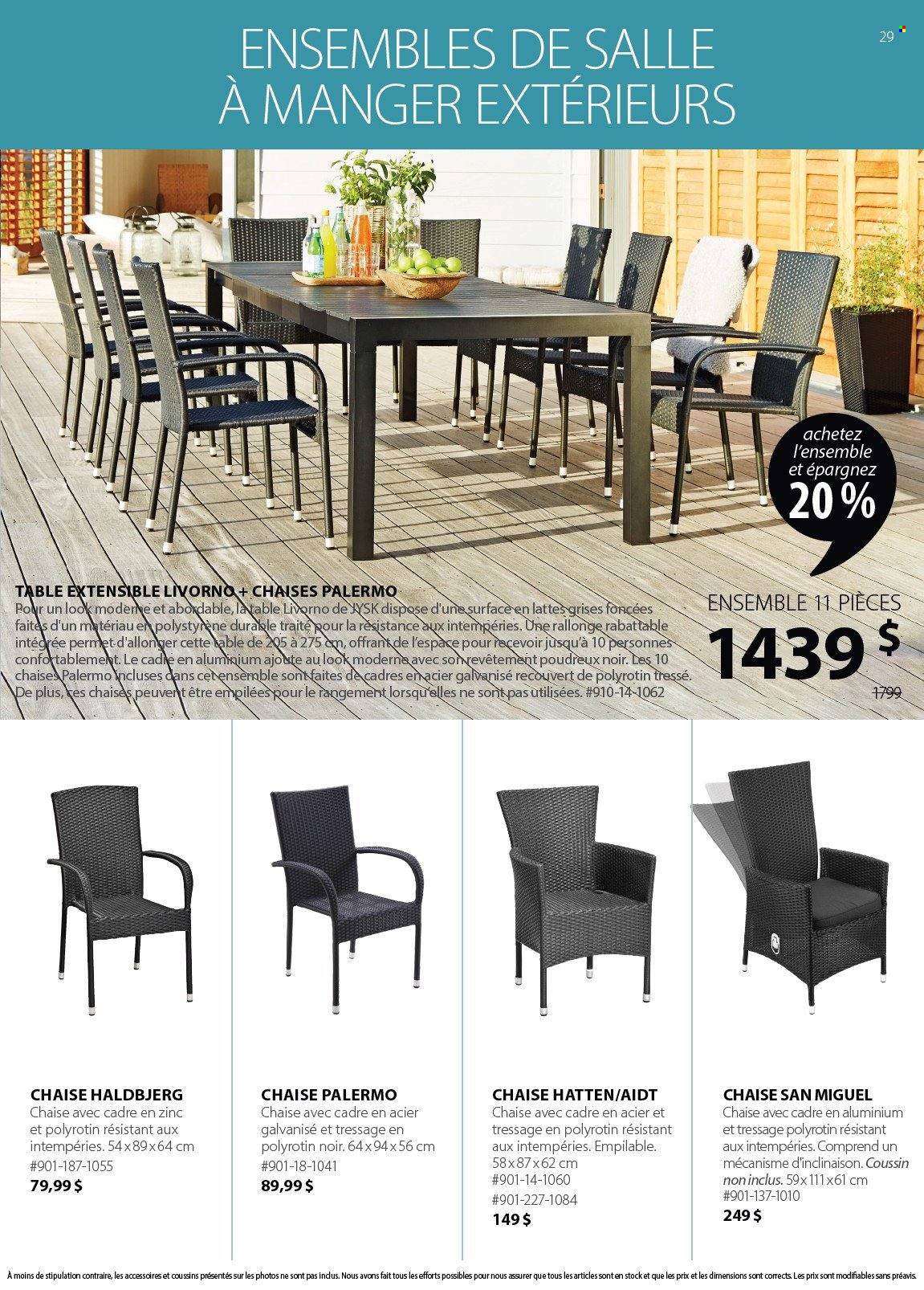 thumbnail - JYSK Flyer - Sales products - table. Page 29.