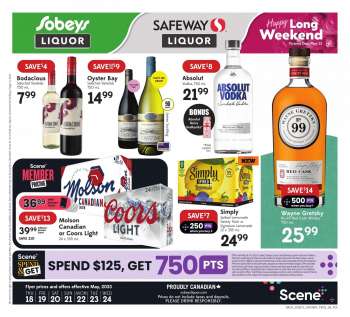 Circulaire Sobeys Liquor - 18 Mai 2023 - 24 Mai 2023.