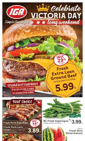 IGA Simple Goodness Flyer - May 19, 2023 - May 25, 2023.