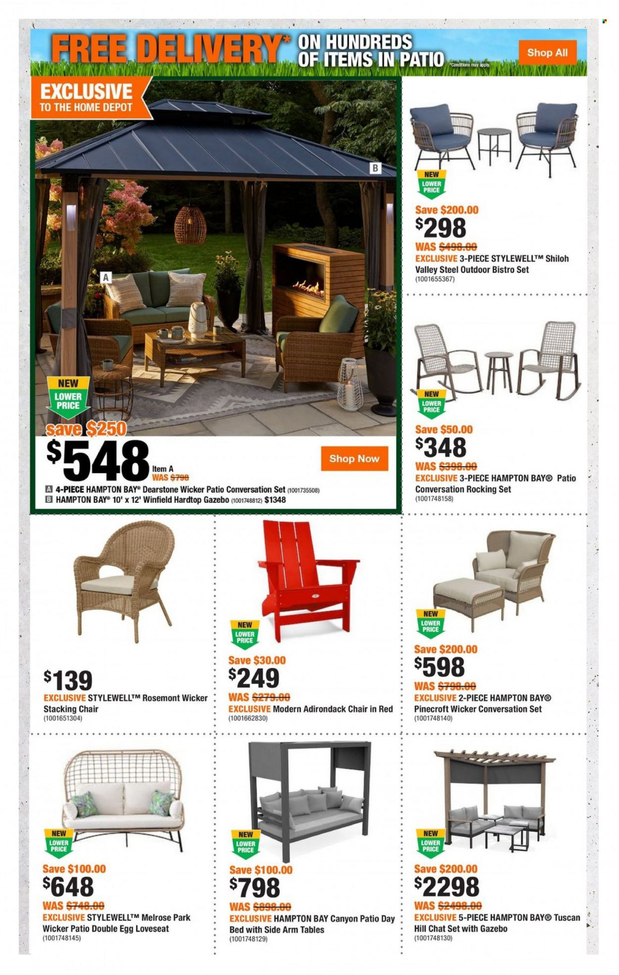 Circulaire The Home Depot - 25 Mai 2023 - 31 Mai 2023 - Produits soldés - table. Page 15.