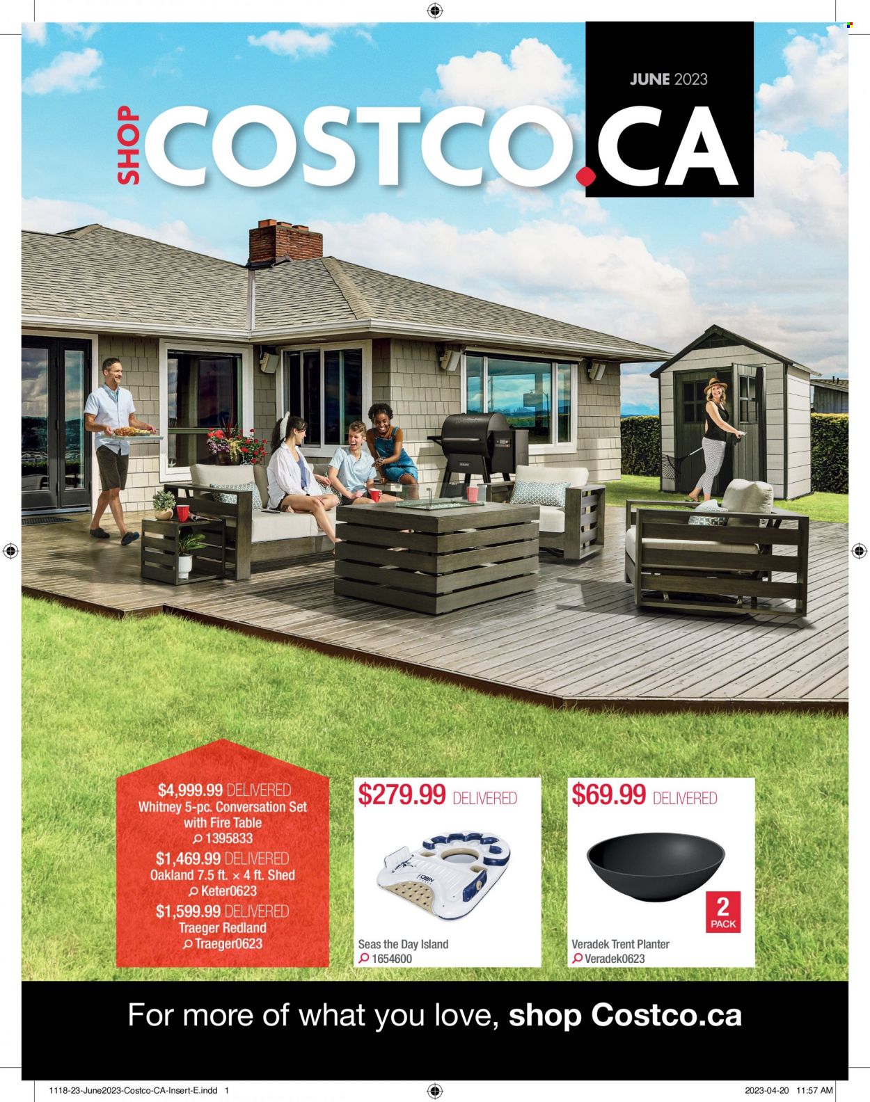 thumbnail - Costco Flyer - June 01, 2023 - June 30, 2023 - Sales products - table, shed, plant pot. Page 1.