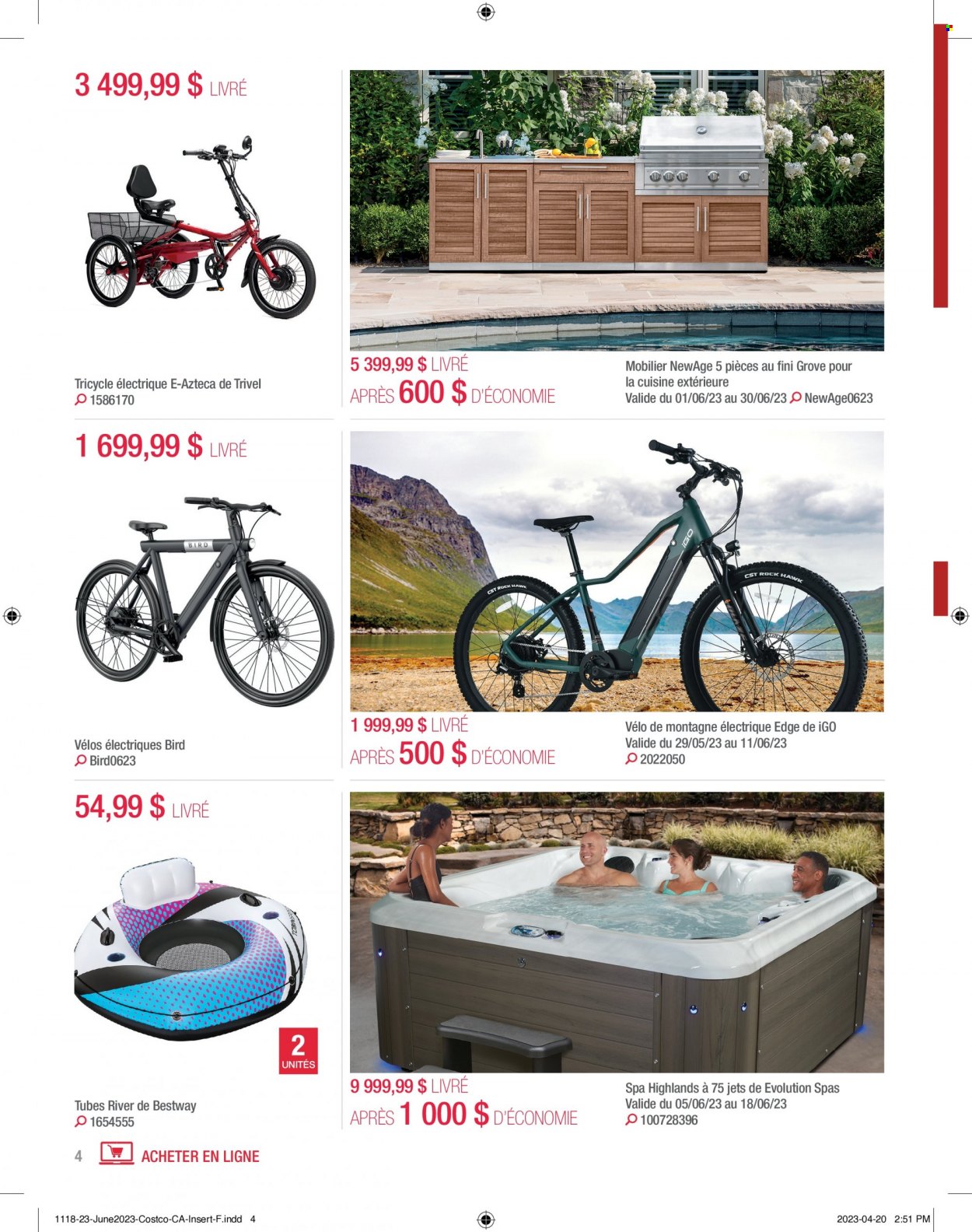 thumbnail - Circulaire Costco - 01 Juin 2023 - 30 Juin 2023 - Produits soldés - livre, vélo, tricycle. Page 4.