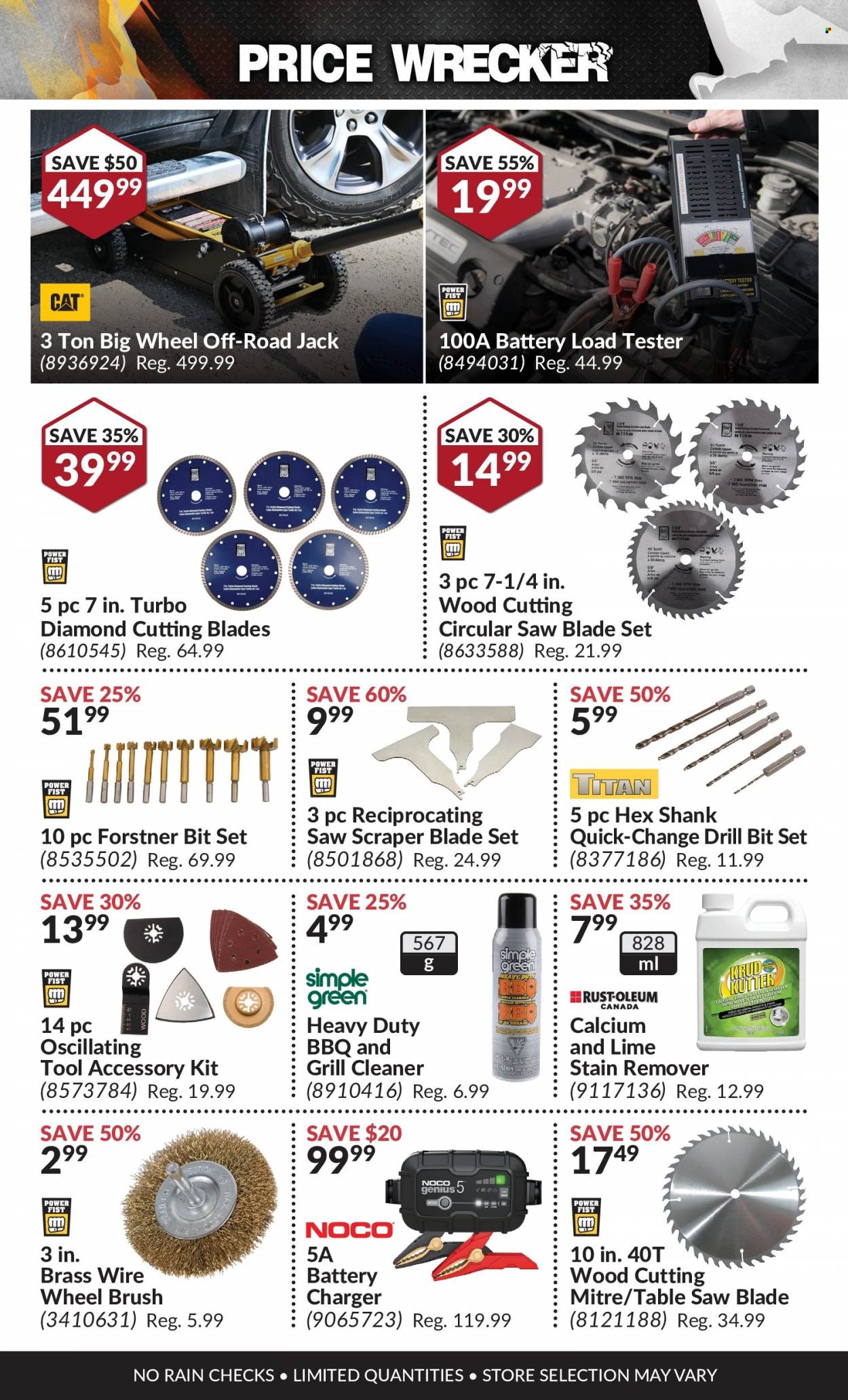 thumbnail - Princess Auto Flyer - June 01, 2023 - June 30, 2023 - Sales products - drill bit set, circular saw blade, circular saw, saw, reciprocating saw, table saw, brush, table, grill cleaner, battery charger, cleaner. Page 14.