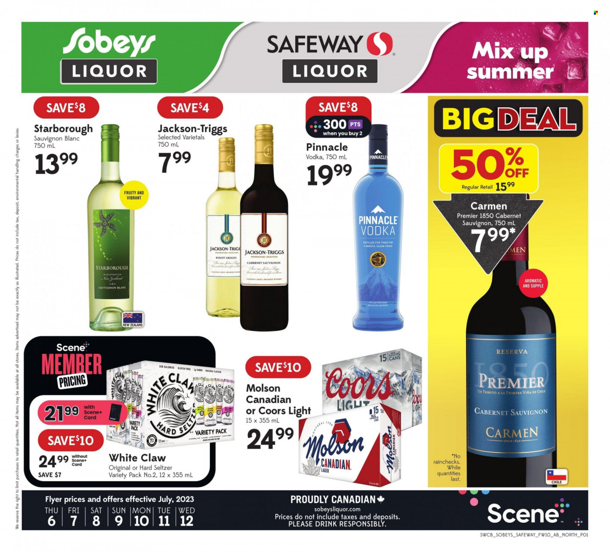 Sobeys Liquor flyer - July 06, 2023 - July 12, 2023. Page 1