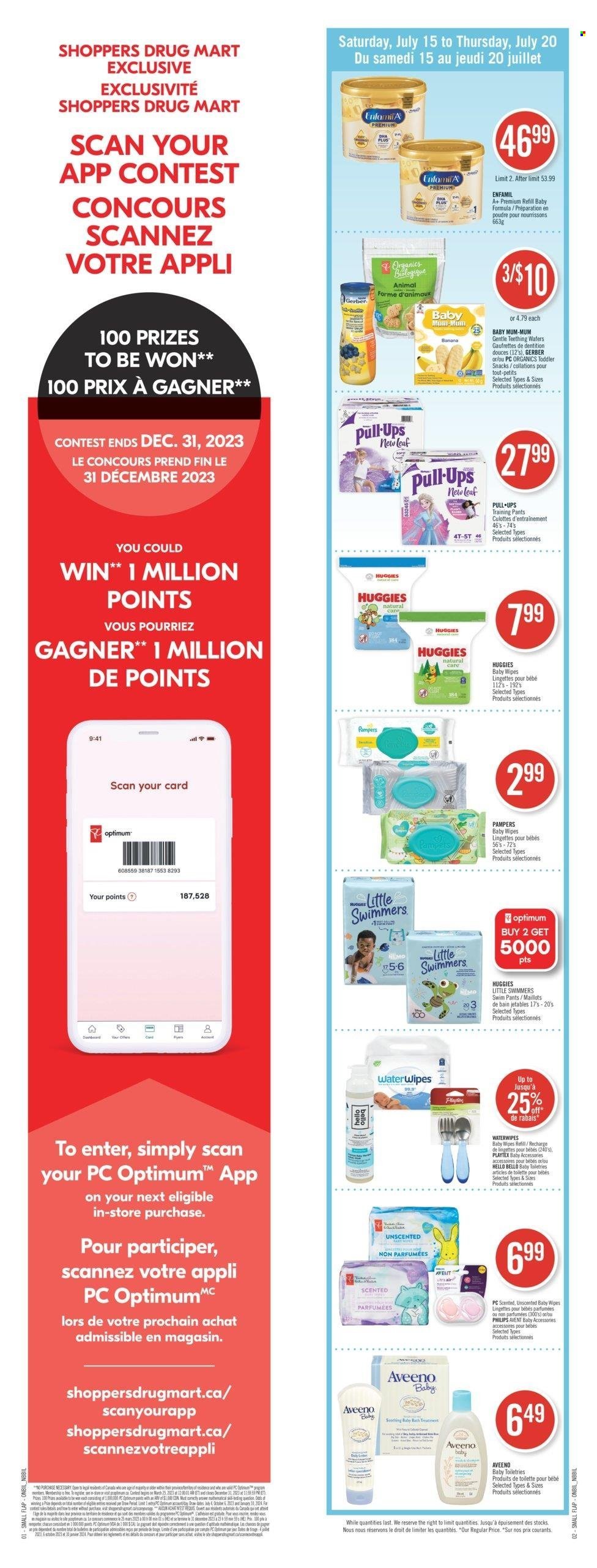 Shoppers Drug Mart flyer - July 15, 2023 - July 20, 2023. Page 1