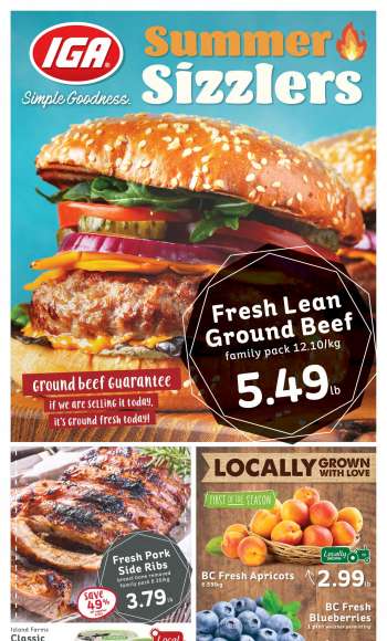IGA Simple Goodness Flyer - July 14, 2023 - July 20, 2023.