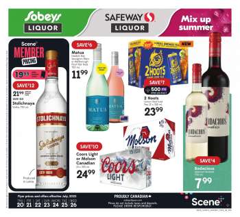 Sobeys Liquor Flyer - July 20, 2023 - July 26, 2023.