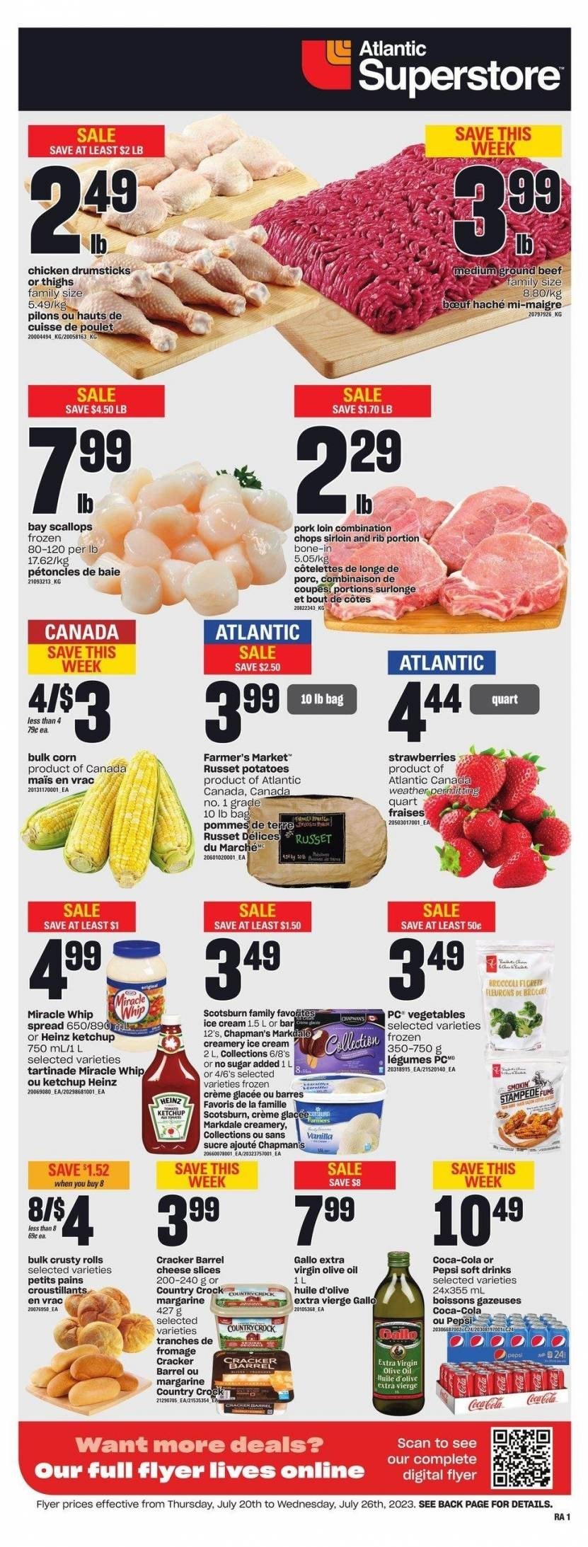 Atlantic Superstore flyer - July 20, 2023 - July 26, 2023. Page 1