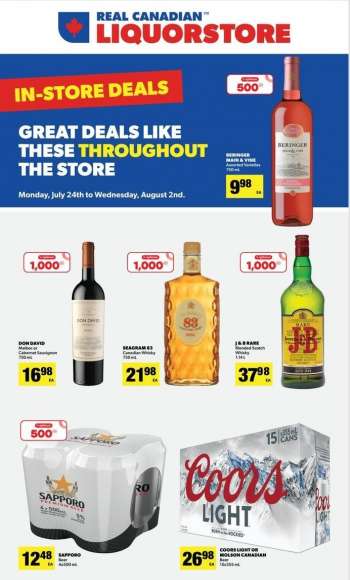 Real Canadian Liquorstore Flyer - July 24, 2023 - August 02, 2023.