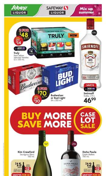 Circulaire Sobeys Liquor - 27 Juillet 2023 - 02 Août 2023.