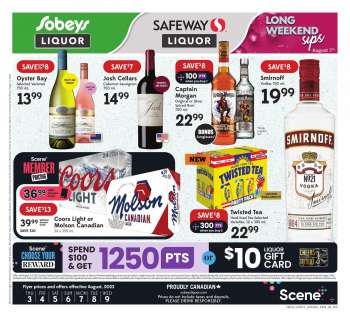 Sobeys Liquor Flyer - August 03, 2023 - August 09, 2023.