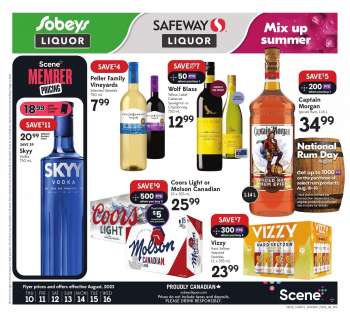 Circulaire Sobeys Liquor - 10 Août 2023 - 16 Août 2023.