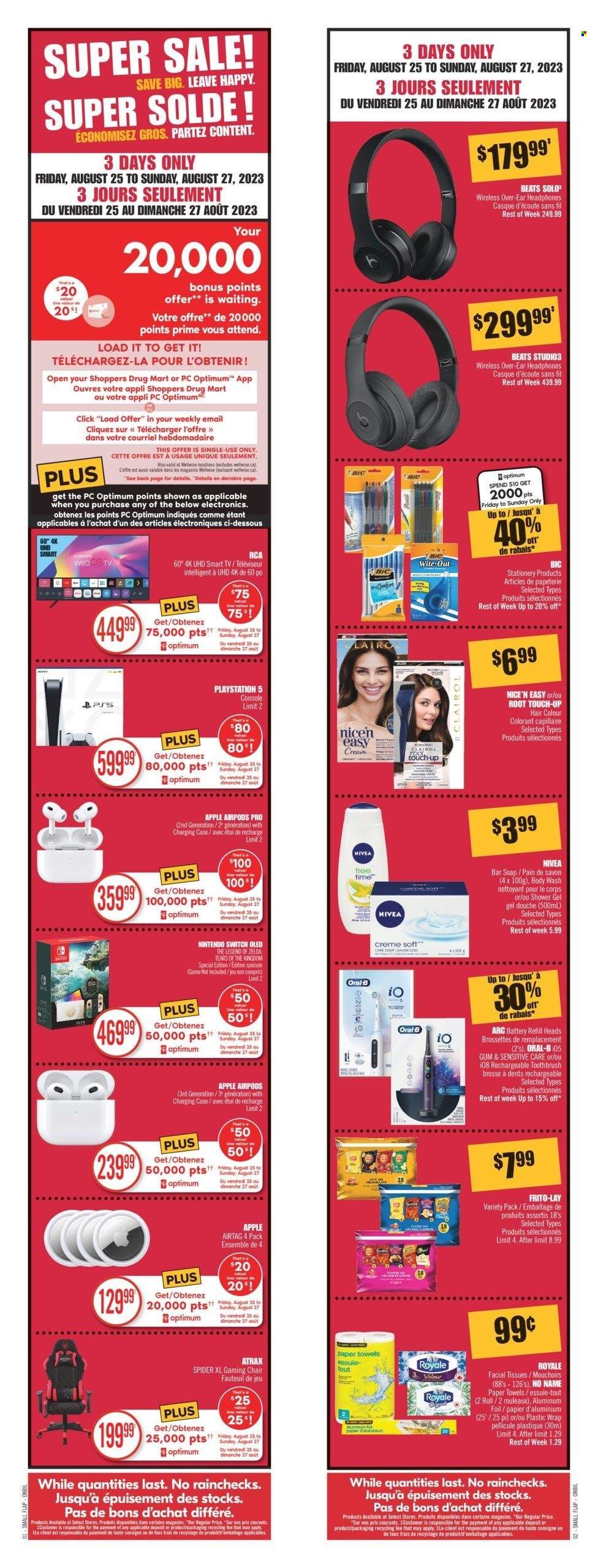 Shoppers Drug Mart flyer - August 26, 2023 - September 01, 2023. Page 1