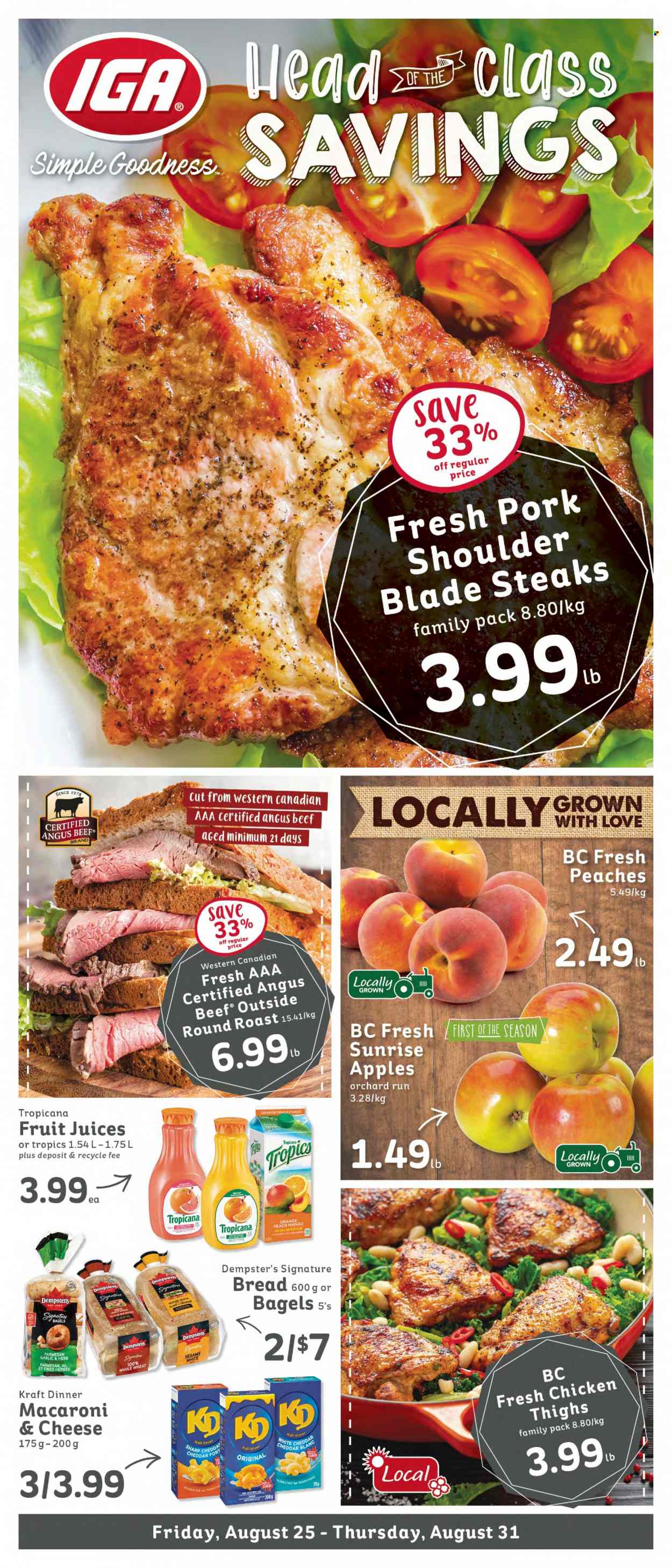 IGA Simple Goodness flyer - August 25, 2023 - August 31, 2023. Page 1
