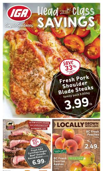 IGA Simple Goodness Flyer - August 25, 2023 - August 31, 2023.