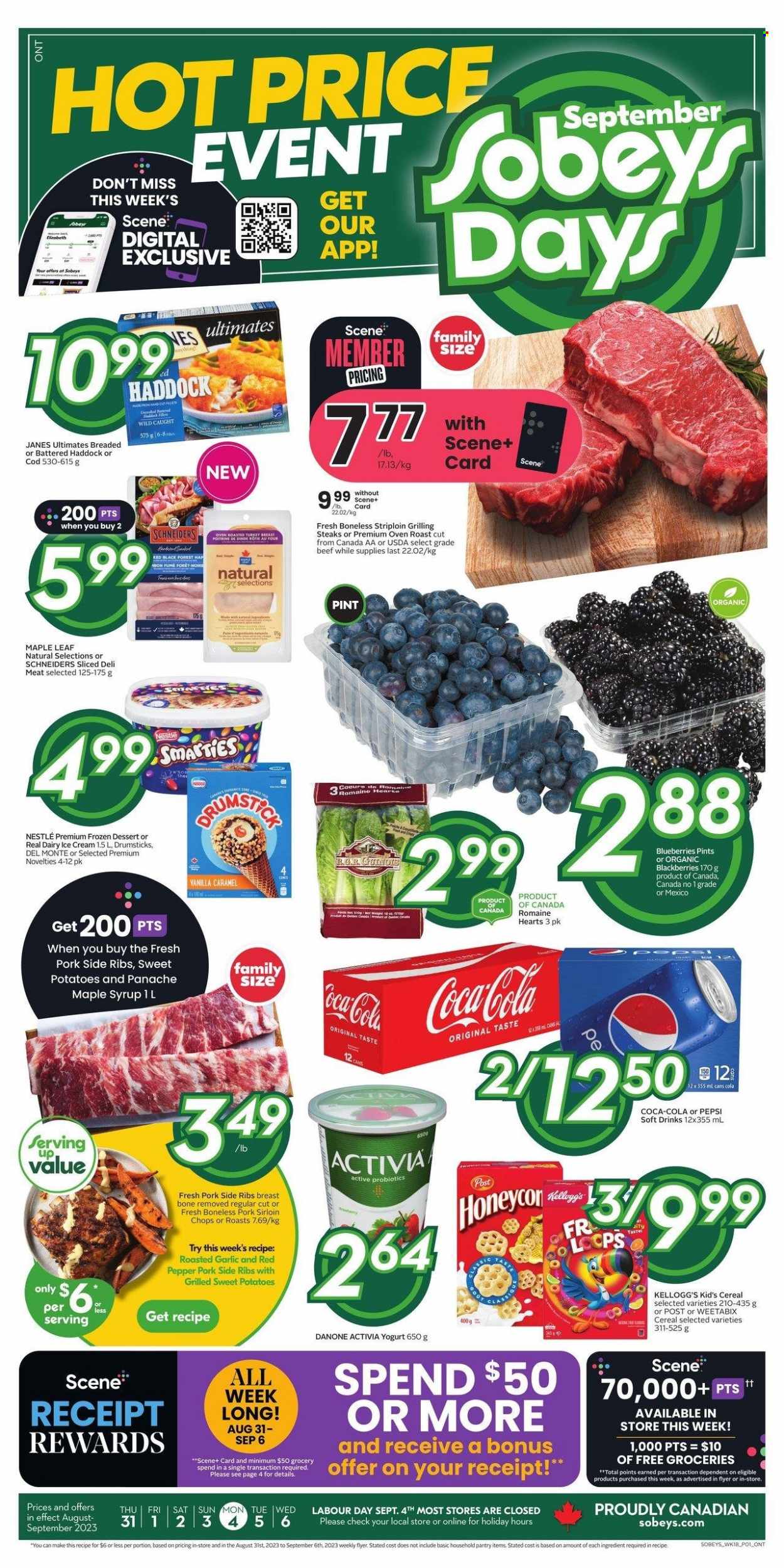 Sobeys flyer - August 31, 2023 - September 06, 2023. Page 1