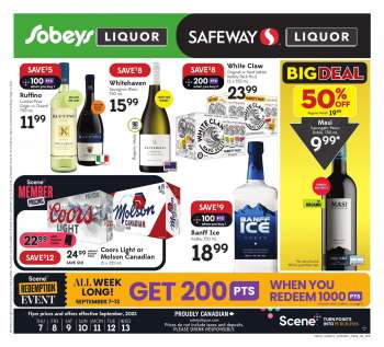 Circulaire Sobeys Liquor - 07 Septembre 2023 - 13 Septembre 2023.