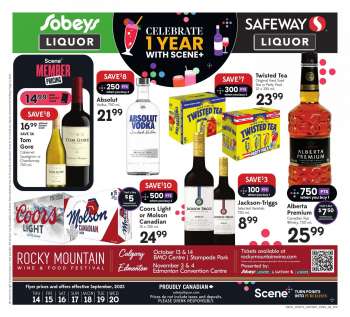 Sobeys Liquor Flyer - September 14, 2023 - September 20, 2023.