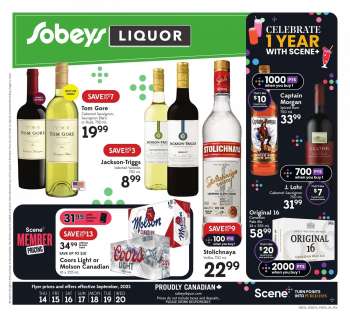 Circulaire Sobeys Liquor - 14 Septembre 2023 - 20 Septembre 2023.