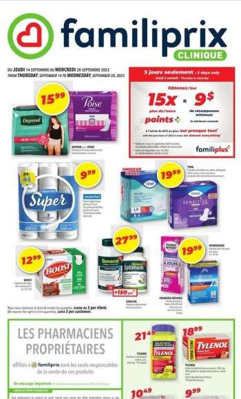 Familiprix Clinique Montréal flyers