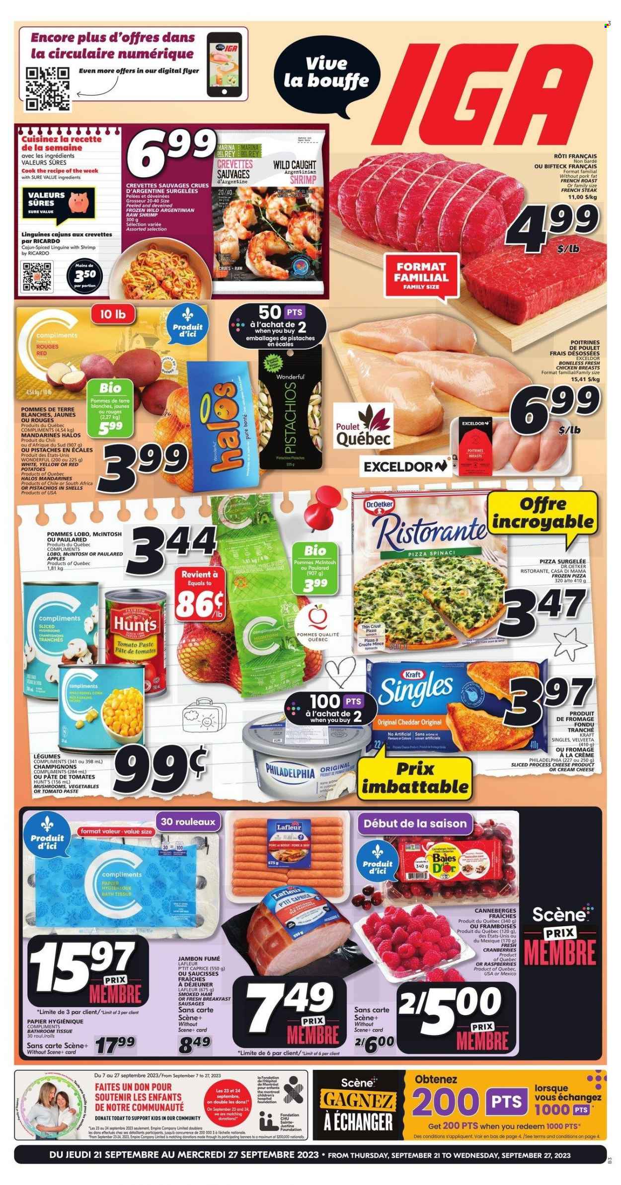 IGA flyer - September 21, 2023 - September 27, 2023. Page 1