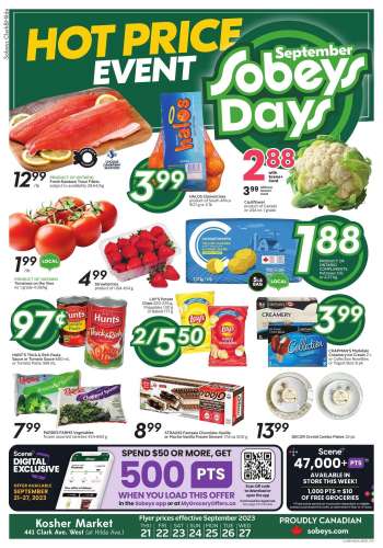Circulaire Sobeys - 21 Septembre 2023 - 27 Septembre 2023.