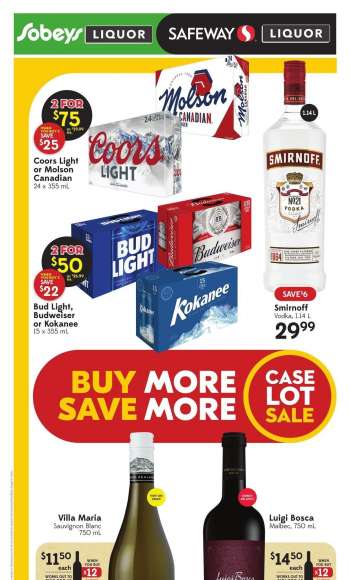 Circulaire Sobeys Liquor - 28 Septembre 2023 - 04 Octobre 2023.