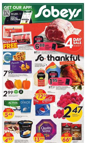 Circulaire Sobeys - 28 Septembre 2023 - 04 Octobre 2023.