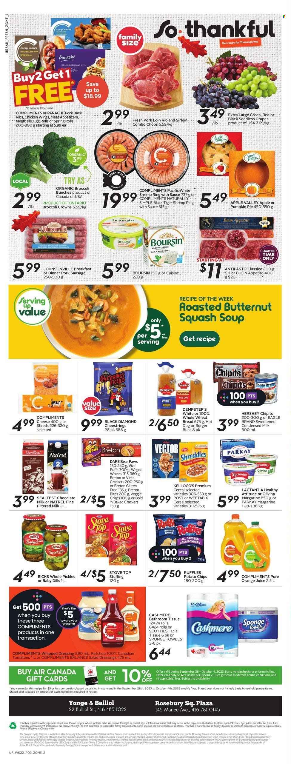 Sobeys Urban Fresh flyer - September 28, 2023 - October 04, 2023. Page 2