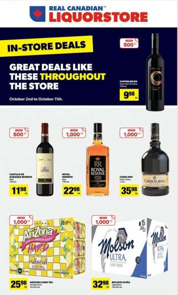 Circulaire Real Canadian Liquorstore - 02 Octobre 2023 - 11 Octobre 2023.