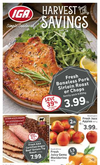 IGA Simple Goodness Flyer - October 13, 2023 - October 19, 2023.