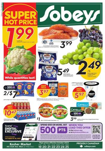Circulaire Sobeys - 19 Octobre 2023 - 25 Octobre 2023.